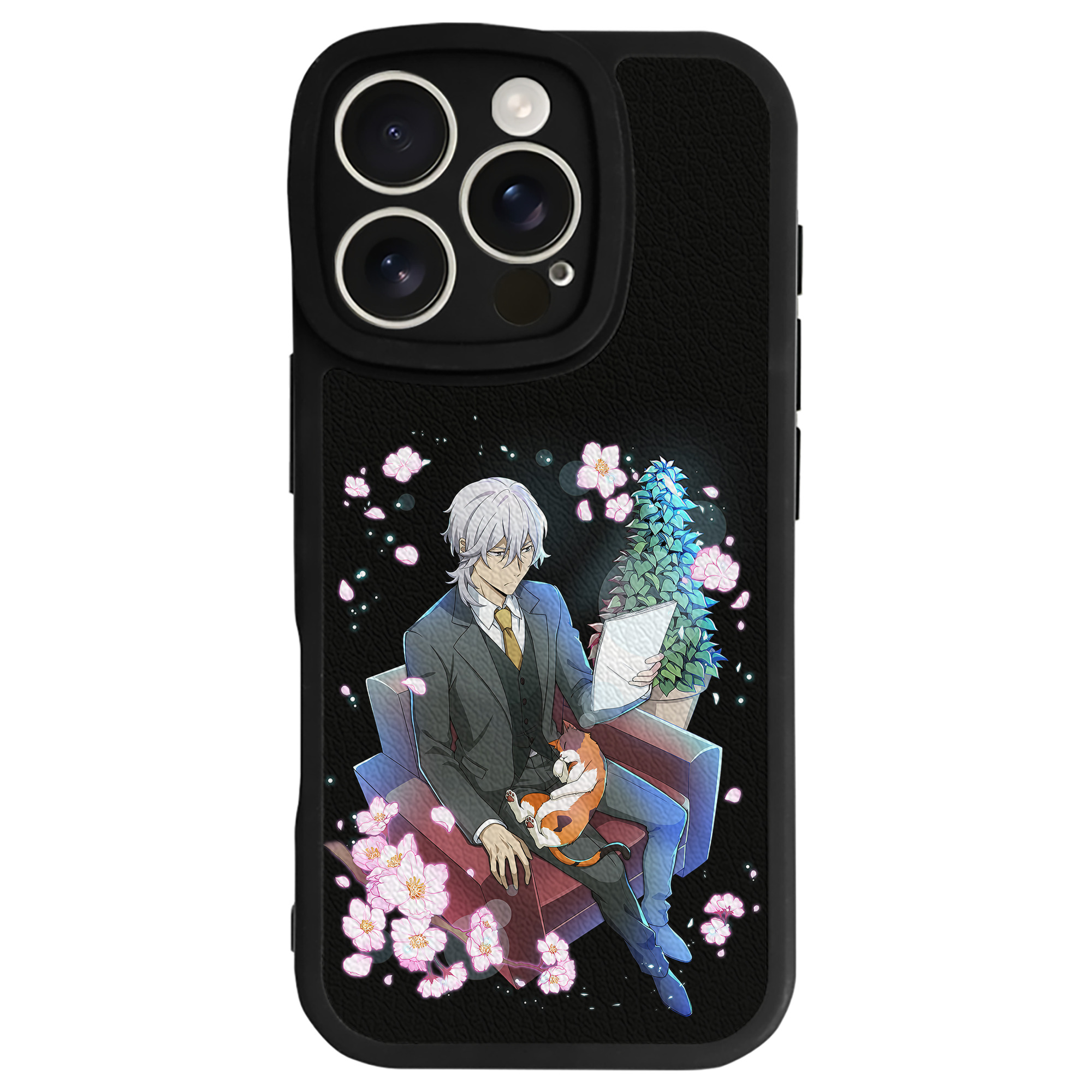 （画像用） 文豪ストレイドッグス Bungo Stray Dogs 【iPhone 16シリーズ対応】シリコンスマホケース（レザー調） 材質：シリコン